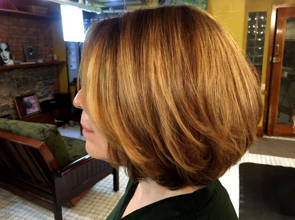 Single Process Color, Hair Painting and Cut